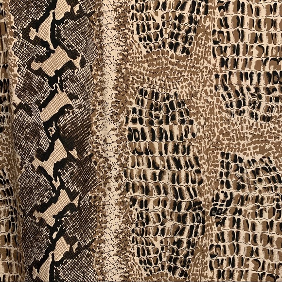 Silk Snake Print Blouse size L - Picture 4 of 7